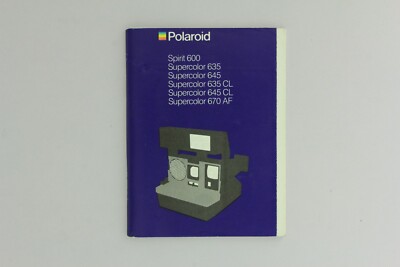 Bedienungsanleitung manual Polaroid Spirit 600 Supercolor 635 645 CL (12110703)