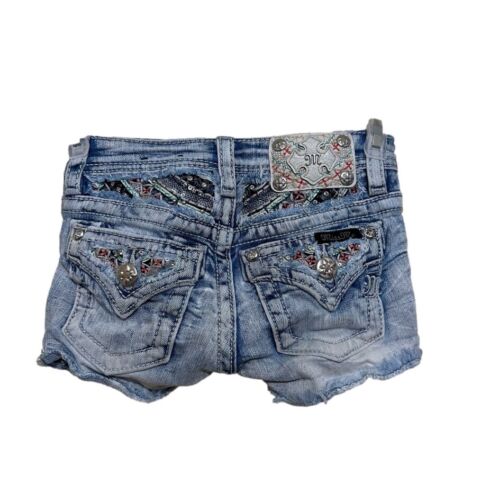 Miss Me Low Rise Stretch Girls Denim Shorts Size 7 KE7151H4 - Picture 1 of 8