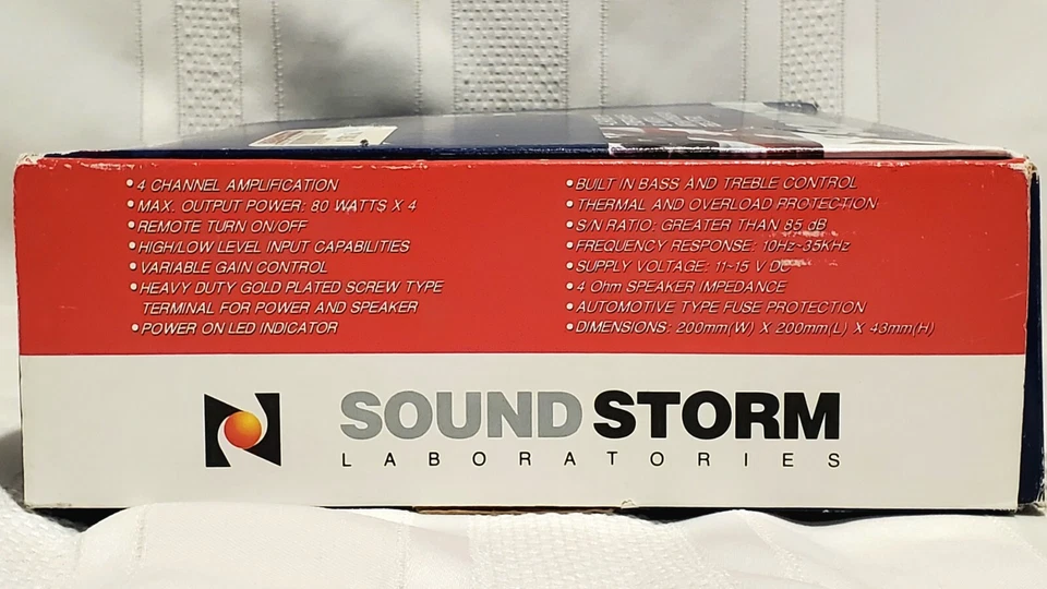 Soundstorm SSL320X amplificador de carro 4 canais 80W embutido controle de agudos graves - Imagem 4 de 4