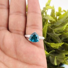 Apatite Gemstone 925 Sterling Silver Jewelry Handmade Ring For Anniversary Gift