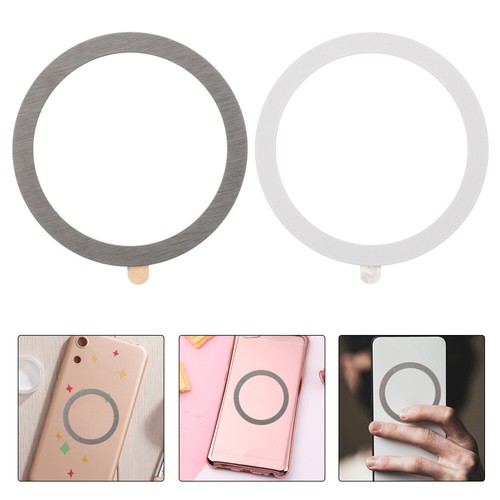 6 Pcs Magnetic Ring Mobile Phone Case Accessories Grip Adhesive Metal Sticker - 第 2/12 張圖片