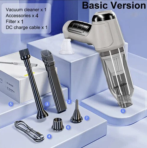 4 in 1 Upgrade Car Vacuum Cleaner Air Blower Wireless Handheld Rechargeable Mini - Picture 11 of 14