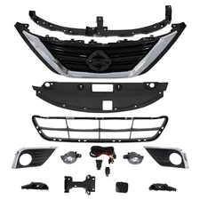 For Nissan Altima 2016-2018 Grille Fog Light Radiator Cover Bumper Bracket Kits