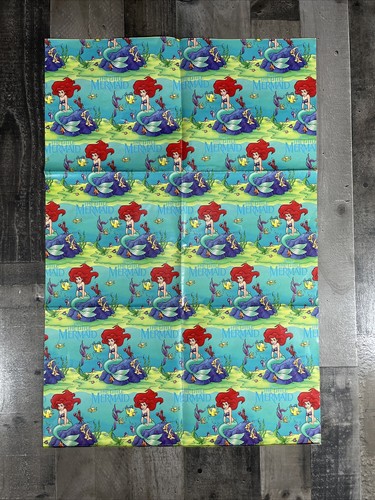 Vintage Cleo gift wrap Disney The Little Mermaid 3 Sheets 90’s wrapping paper - Picture 5 of 5