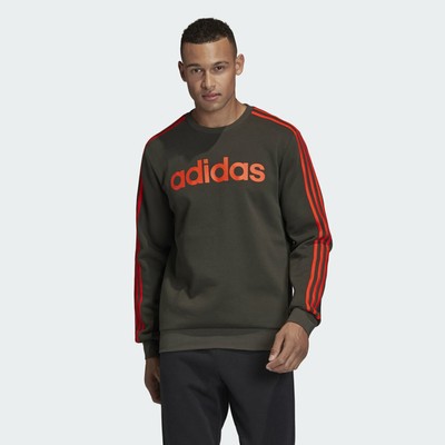 adidas Essentials Fleece 3-Stripes Sweatshirt - Black | adidas Ireland