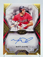2025 Topps Tier One Matt Olson Tier One Talent Auto On Card Gold 42/125 Braves