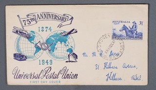 Mayfairstamps Australia FDC 1949 UPU Cachet 75th Anniversary First Day Cover aaz