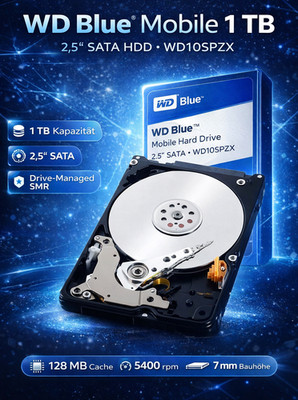 Western Digital WD Blue Mobile WD10SPZX | 1 TB | 2,5 Zoll | SATA III | 5400rpm