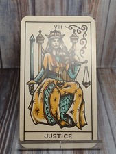 Tattoo Tarot Card Justice VIII, single swap, Ink & Intuition 2018 Good craft