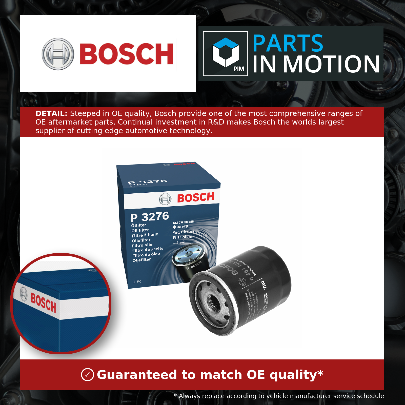Bosch Oil Filter 0 451 103 276 for Toyota Opa 00-05 - Image 6