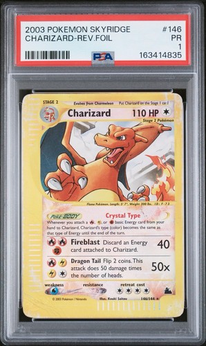 Charizard graded PSA 1 for sale on eBay
