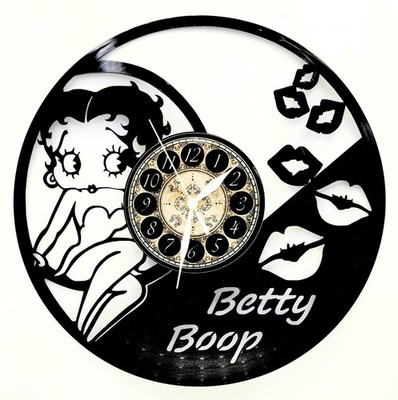 BETTY BOOP | Vinyl Record Clock | Wall Art Gift | FREE SHIPPING