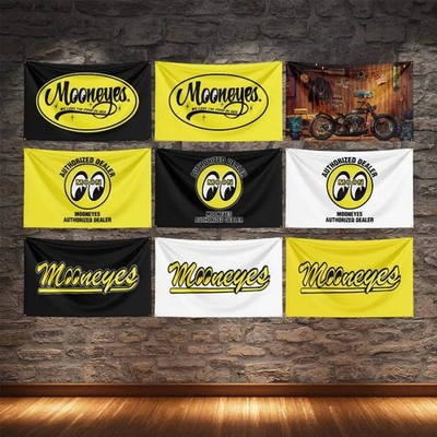 Mooneyes Flagge Polyester Digitaldruck Oldtimer Banner