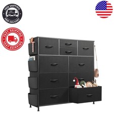 Elegant 10-Drawer Organizer Unit with Pockets Hooks - Perfect for Home Spaces