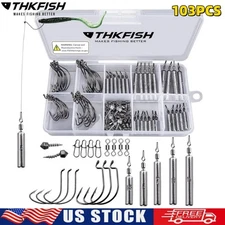 THKFISH 28/103pcs Fishing Weights Set Fishing Lead Sinker Drop Shot Weights Kit