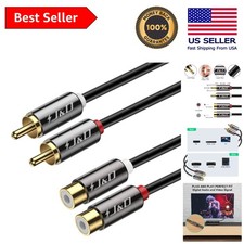 Dual Shielded 3ft 2 RCA Audio Extension Cable Exceptional Sound Performance
