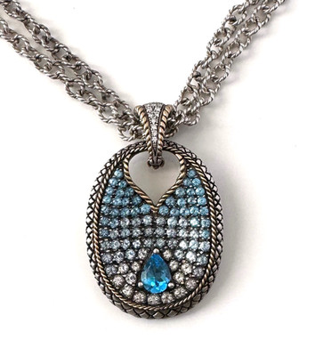 Andrea Candela Halskette mit Anhänger ''Shades of the Sea'' Sterlingsilber 18 Karat Gold; A212