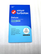 NEW Intuit TurboTax Deluxe 2024 Edition Fed &...