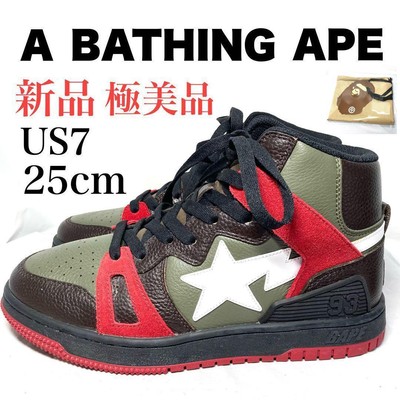 BAPE Men 7.0US A BATHING APE Roadster Vape Star Multi Low Cut #EC ADB