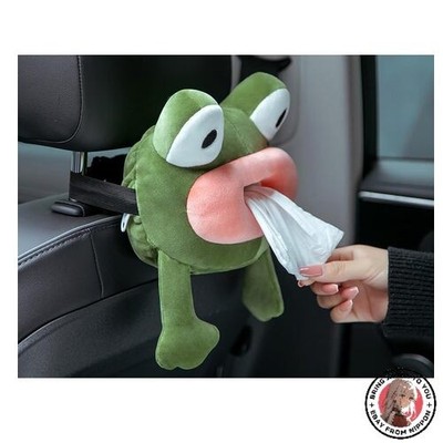 NEW Boono Frog Car Tissue Case Hanging Tissue Cover Car Tissue Holder Convenient