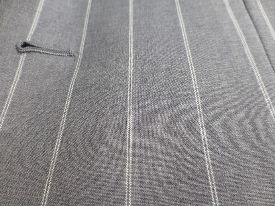 Sartoria Partenopea Suit 50R/40R W33 Excellent Condition Italy Gray Stripes - Image 3 of 4