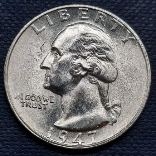 1947 S Washington Quarter 25c Silver BU UNC GEM Brilliant Uncirculated #97314