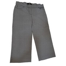 89th  Madison Pants Women's Blue/White Modern Tapered Slacks Small w/ Pockets