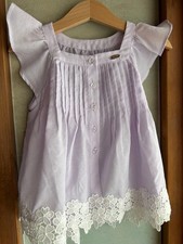 mezzo piano Lavender Short-Sleeve Blouse
