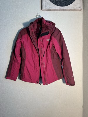 The North Face Two Toned Burgundy Double Layer Jacket   Size Medium 