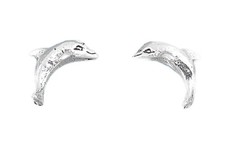 Sterling Silver Stud Earrings - Dolphin