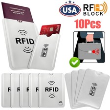10Pcs RFID Blocking Sleeve Credit Card Protector Holders Identity for Wallet USA