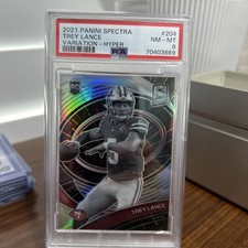 2021 Spectra Trey Lance Rookie /75 RC Photo Variation RC SP - Dallas Cowboys PSA