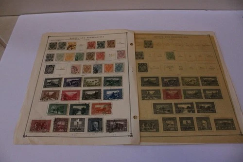 BOSNIA  & HERZEGOVINA NICE LOT OF PRE 1940 STAMPS ON PAGES $$