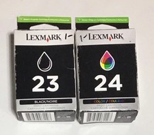 New Genuine Lexmark 23 24 2PK Ink Cartridges Box X Series X3550 X3530