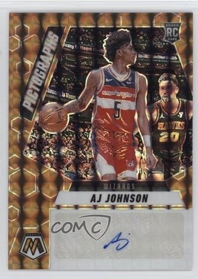 2024 Panini Mosaic Pictographs Bronze Prizm 39/49 AJ Johnson Rookie Auto RC 0o4t