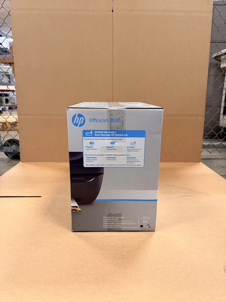 New HP OfficeJet 3830 Wireless Printer Fax Scan Copy All-In-One - Image 3 of 4