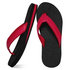 GRPSKCOS Boys Flip Flops Sandals Water Park Summer 12 Little Kid, 03 Red