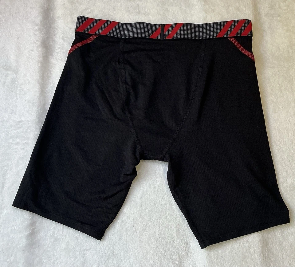 adidas Microfiber Youth Boxer Brief Underwear, Small, Red/Black NEW - Image 2 of 3