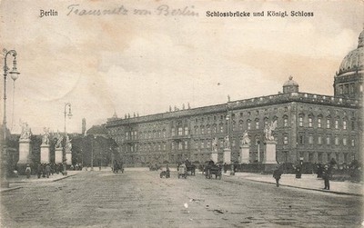 156686) AK Berlin Schlossbrücke und königl. Schloss, Gitter-Steg-K2 von 1907