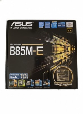 ASUS Motherboard B85M-E LGA 1150 Windows 10 READY, ULTRA HD 4K OPEN BOX