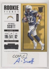2017 Panini Contenders Rookie Ticket Artavis Scott #154 Auto 2r6