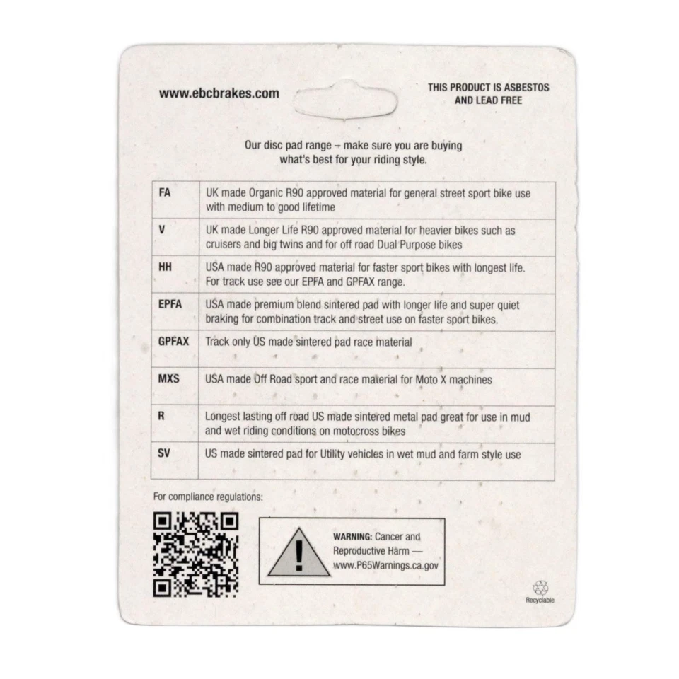 Kit de pastillas de freno delanteras sinterizadas EBC FA630HH para DUCATI Panigale 899 2013-2015 Foto 2 de 4