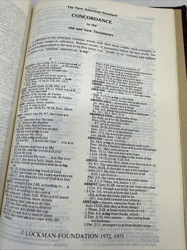 The Ryrie Study Bible New American Standard 1978 HC Moody Press NASB Musty - Foto 21 di 24