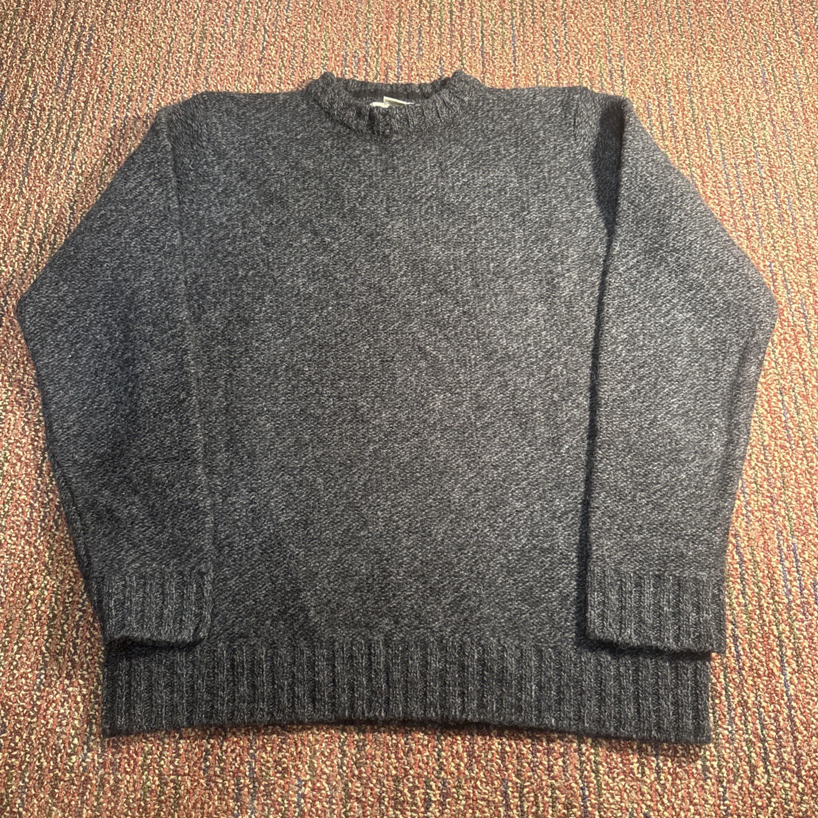 Basic Elements 100% Shetland Wool Gray Heavy Crew… - image 2
