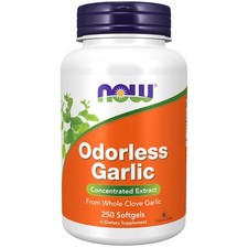 NOW Foods Odorless Garlic 250 Softgels | Concentrated Extract