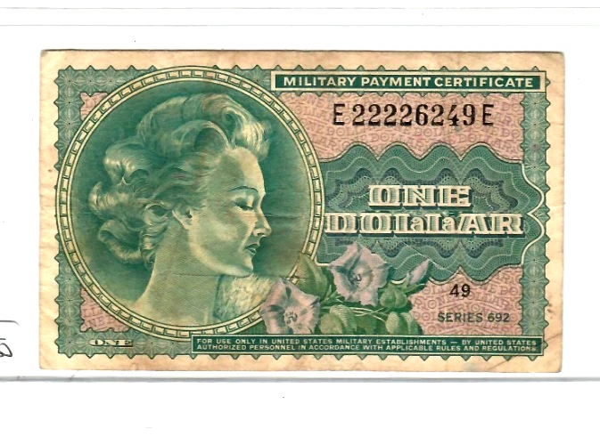 $1 "MILITARY PAYMENT" (BUFFALO NOTE) SERIES 692 $1 (BUFFALO NOTE) NICE NOTE!! - Image 2 of 2