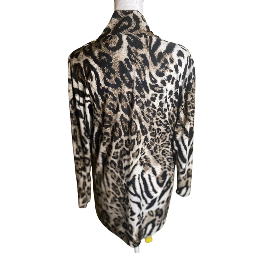 Love 2B Free女式人造裹身动物印花衬衫2XL — 第 3/4 张图片