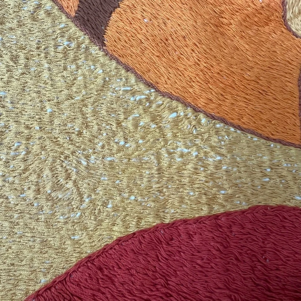 Arte de pared vintage bordado tigre abstracto basado en tapiz Helen Webber Foto 4 de 4