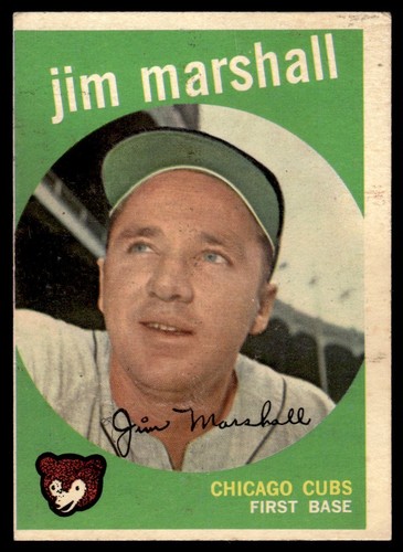 1959 Topps Jim Marshall Chicago Cubs #153 - 第 1/2 張圖片