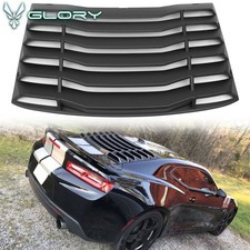 Fits 16-24 Chevy Camaro Rear Window Louver Scoop Sun Shade Cover Matte Black